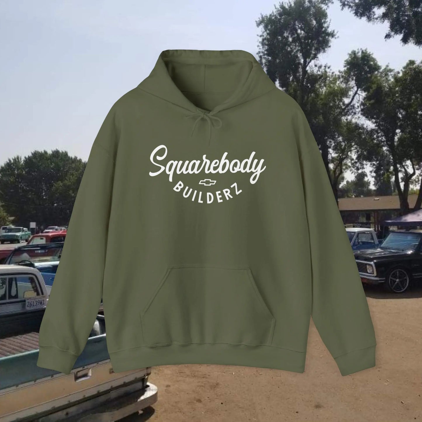 SQUAREBODY BUILDERZ logo Heavy Blend™ Hooded Sweatshirt Printify
