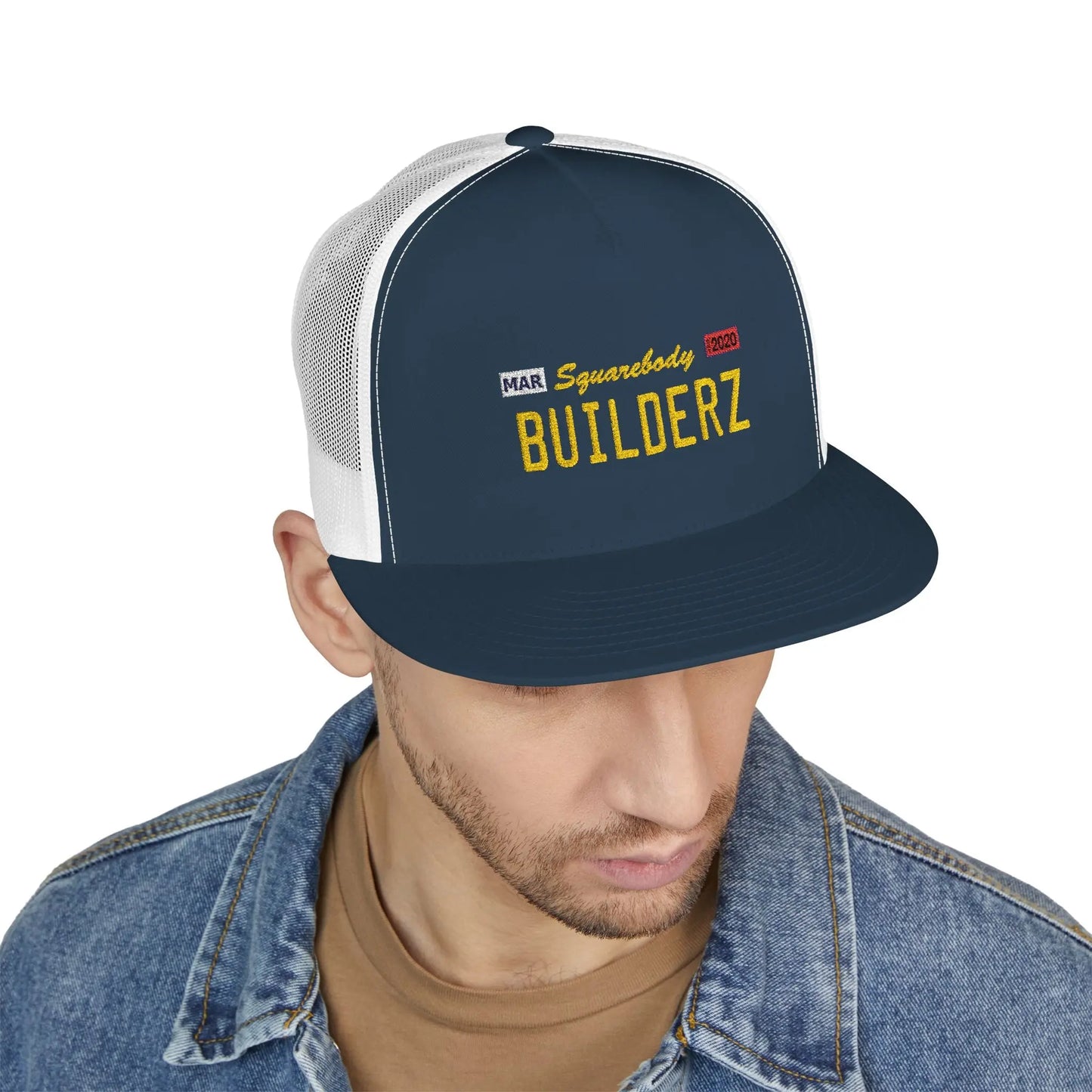 Squarebody Builderz License Plate Embroidery hat Printify