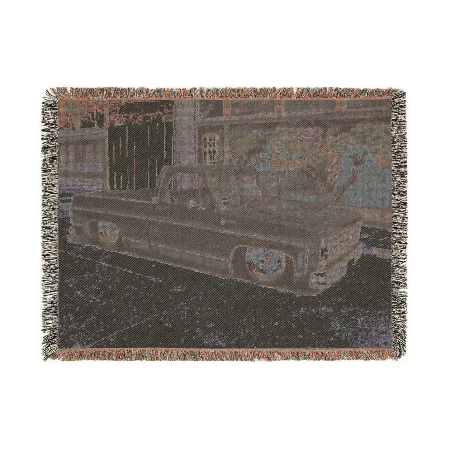 Squarebody Chevy C10 Throw Blanket - Woven Blanket Printify