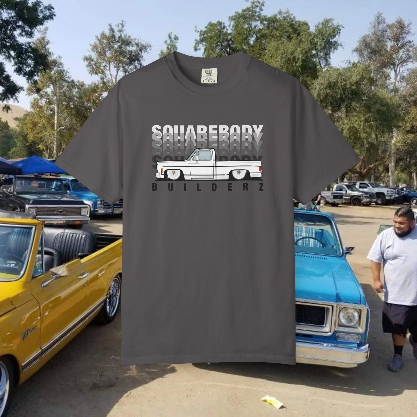 Vintage Wash Chevy C10 T-Shirt blk/wht Printify