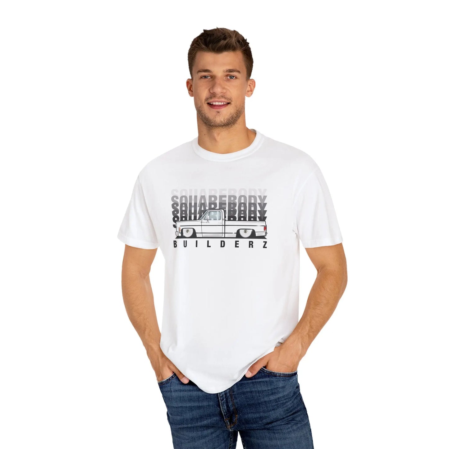 Vintage Wash Chevy C10 T-Shirt blk/wht Printify