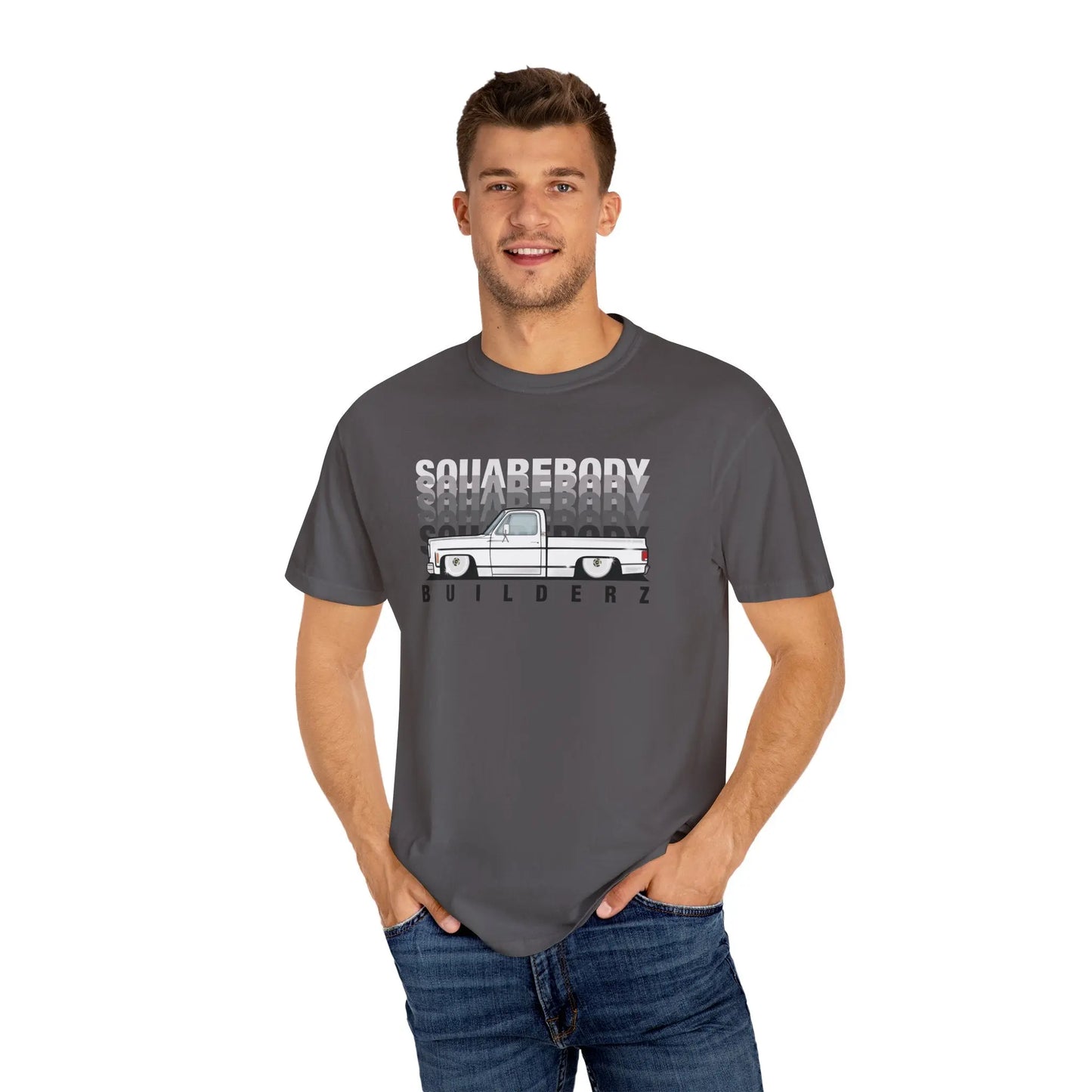 Vintage Wash Chevy C10 T-Shirt blk/wht Printify