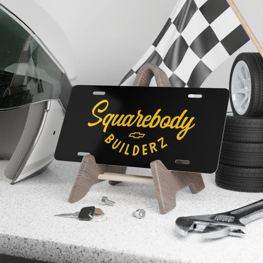 Squarebody Builderz License plate Printify