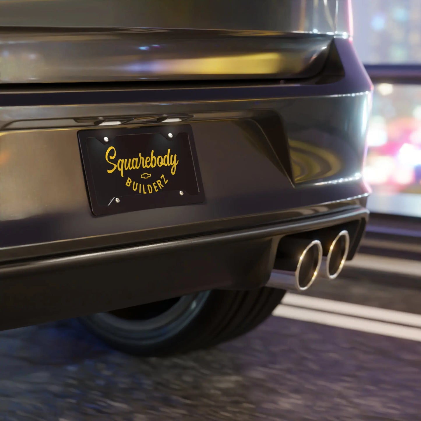 Squarebody Builderz License plate Printify