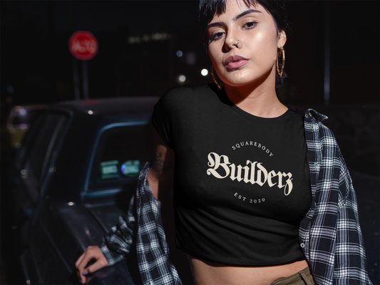 Organic Boxy T-shirt - Squarebody Builderz Logo