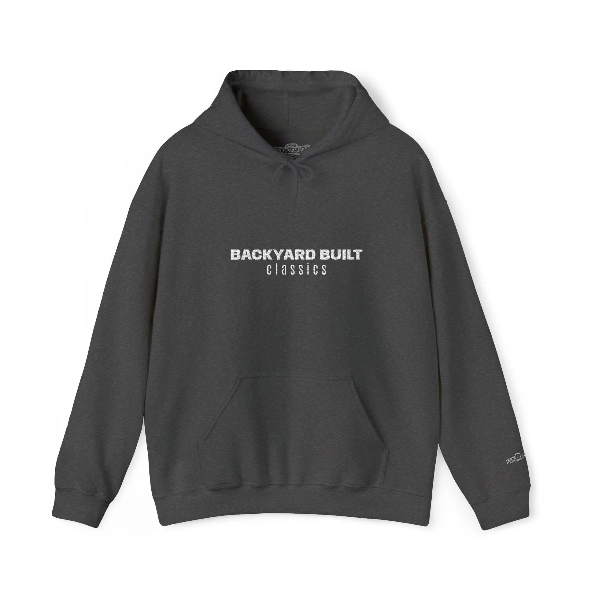 BACKYARD BUILT 'SQUAREBODY C10' Unisex Embroidered Hooded Sweatshirt - Printify