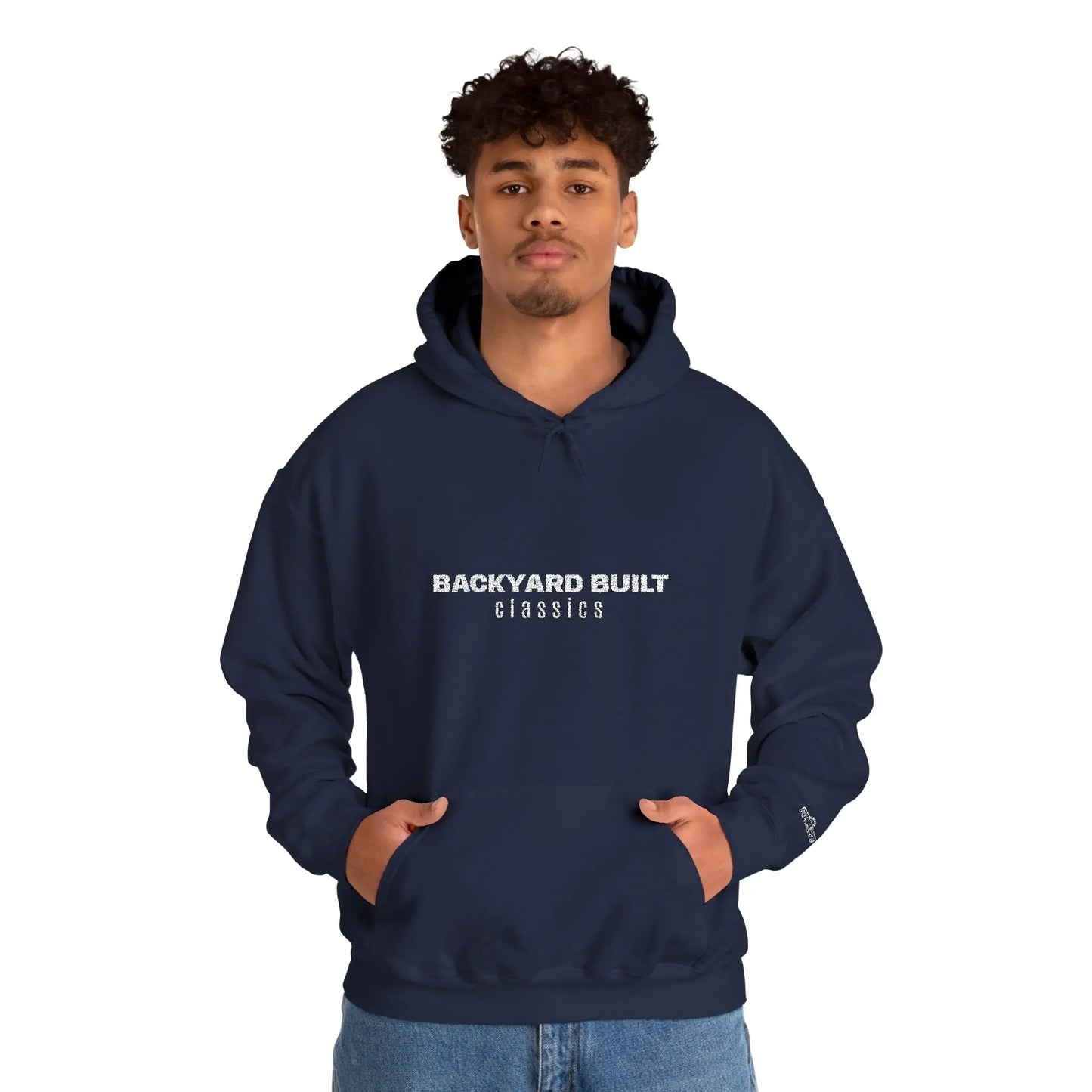 BACKYARD BUILT 'SQUAREBODY C10' Unisex Embroidered Hooded Sweatshirt - Printify