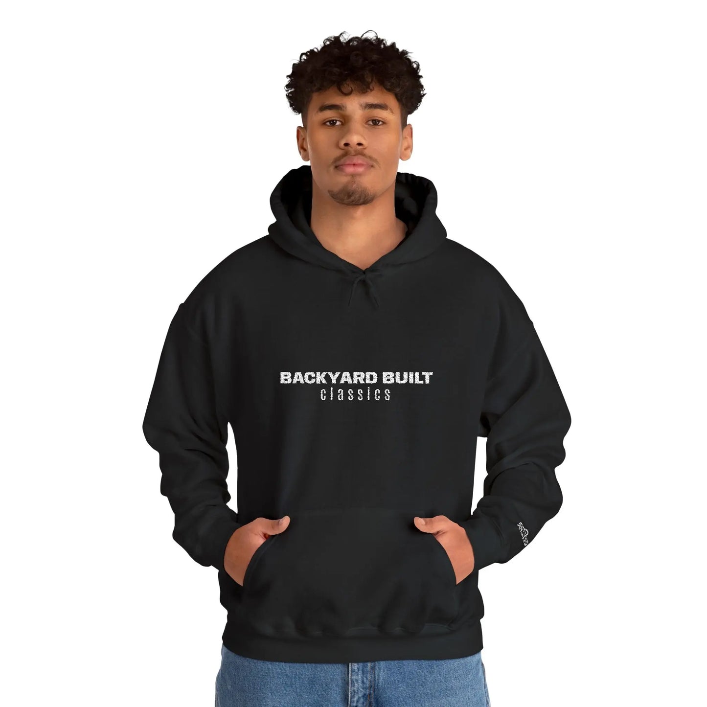 BACKYARD BUILT 'SQUAREBODY C10' Unisex Embroidered Hooded Sweatshirt - Printify