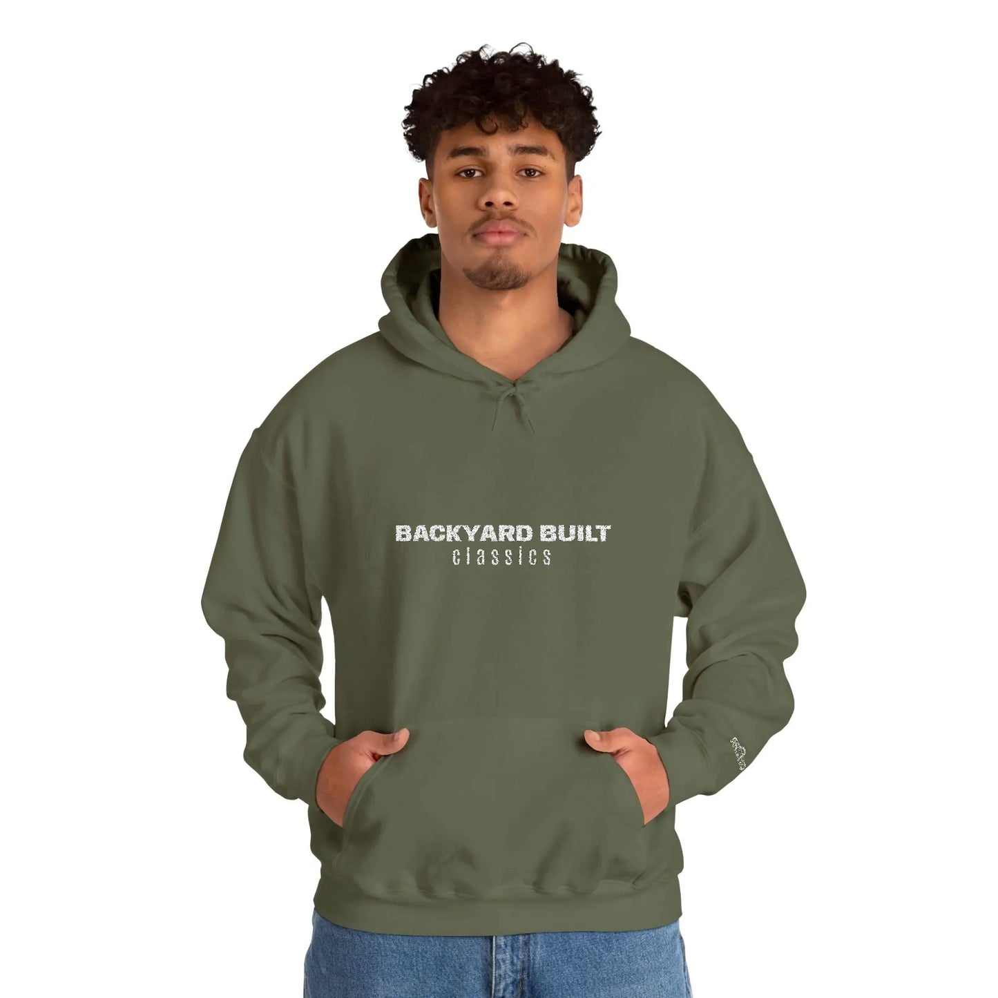 BACKYARD BUILT 'SQUAREBODY C10' Unisex Embroidered Hooded Sweatshirt - Printify
