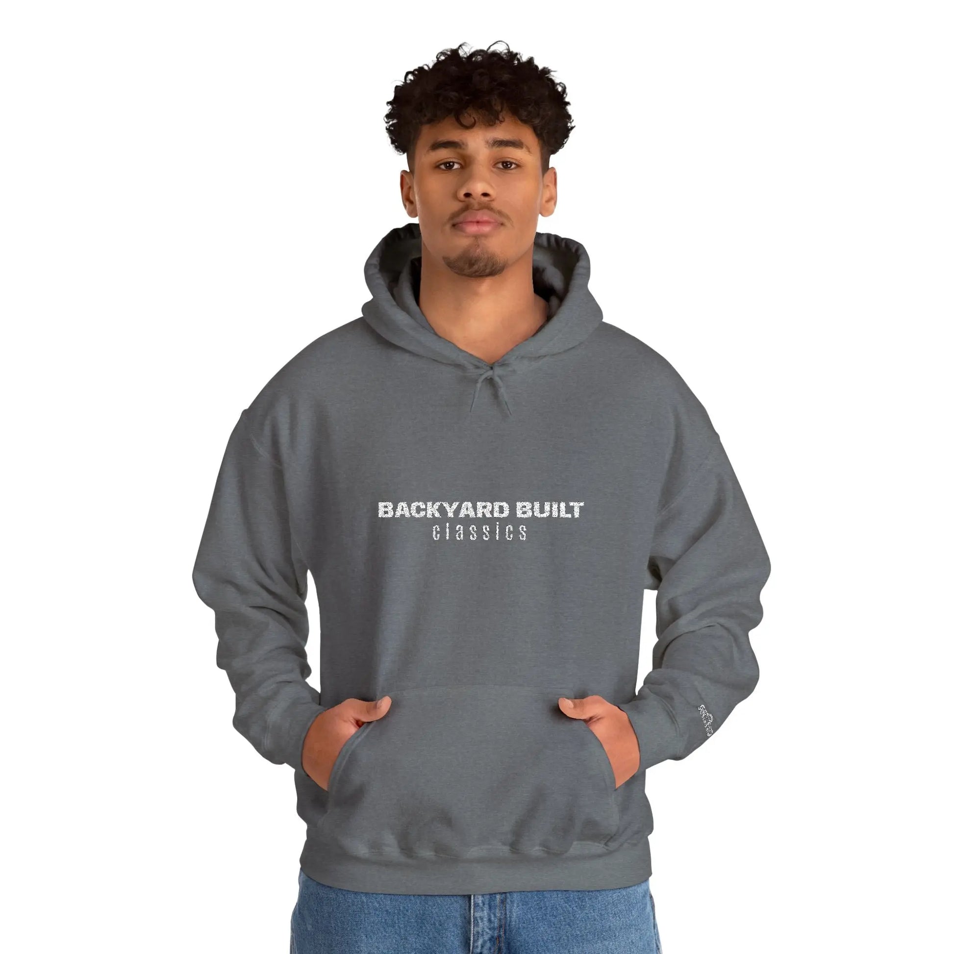 BACKYARD BUILT 'SQUAREBODY C10' Unisex Embroidered Hooded Sweatshirt - Printify