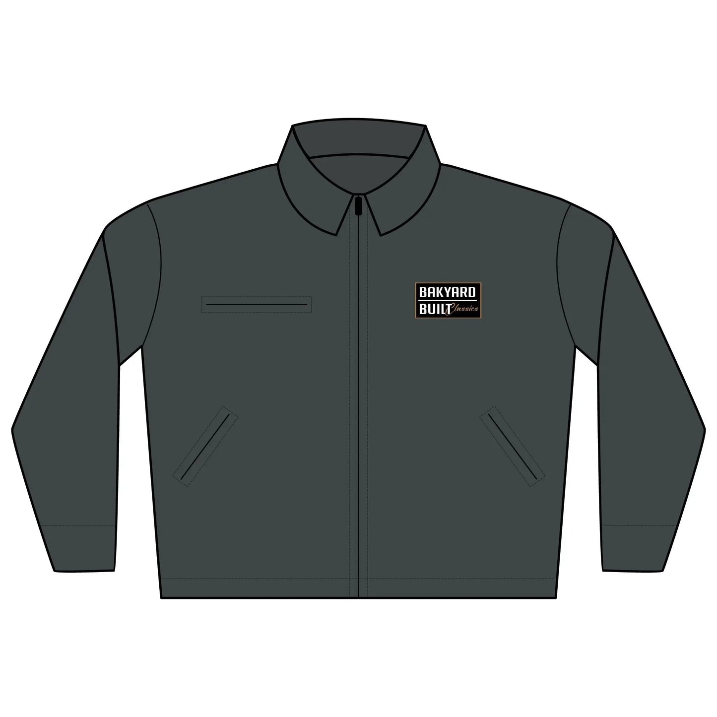 Backyard Built Embroidered Work Jacket — Durable Duck Cloth Printify