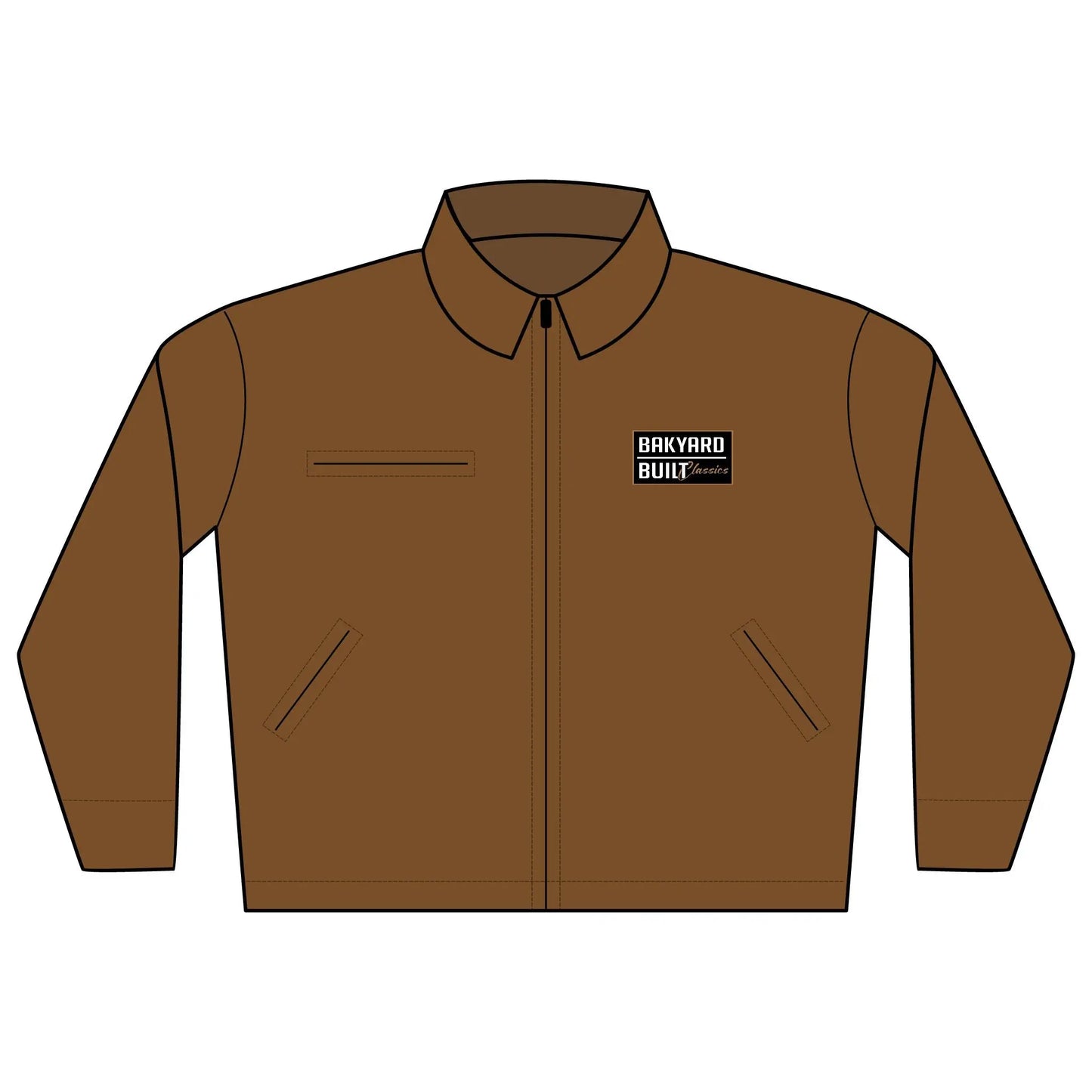 Backyard Built Embroidered Work Jacket — Durable Duck Cloth Printify
