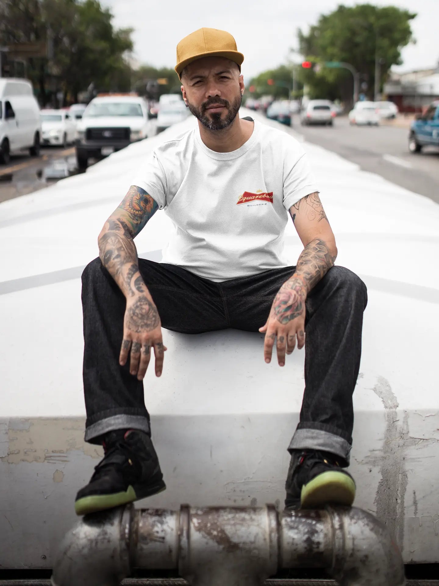 Budweiser Inspired Squarebody Builderz Logo Tee Printify