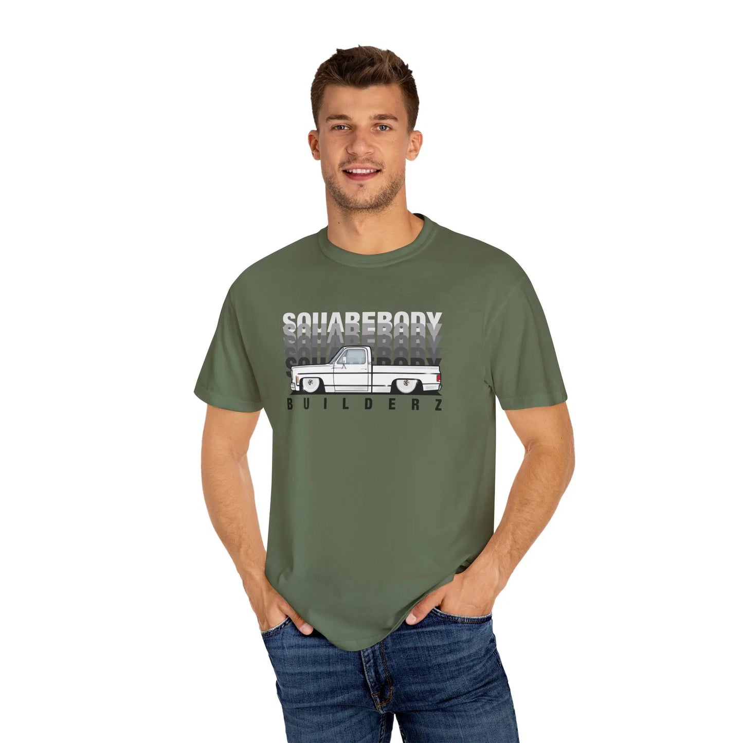 C10 Faded series Squarebody Builderz tee Printify