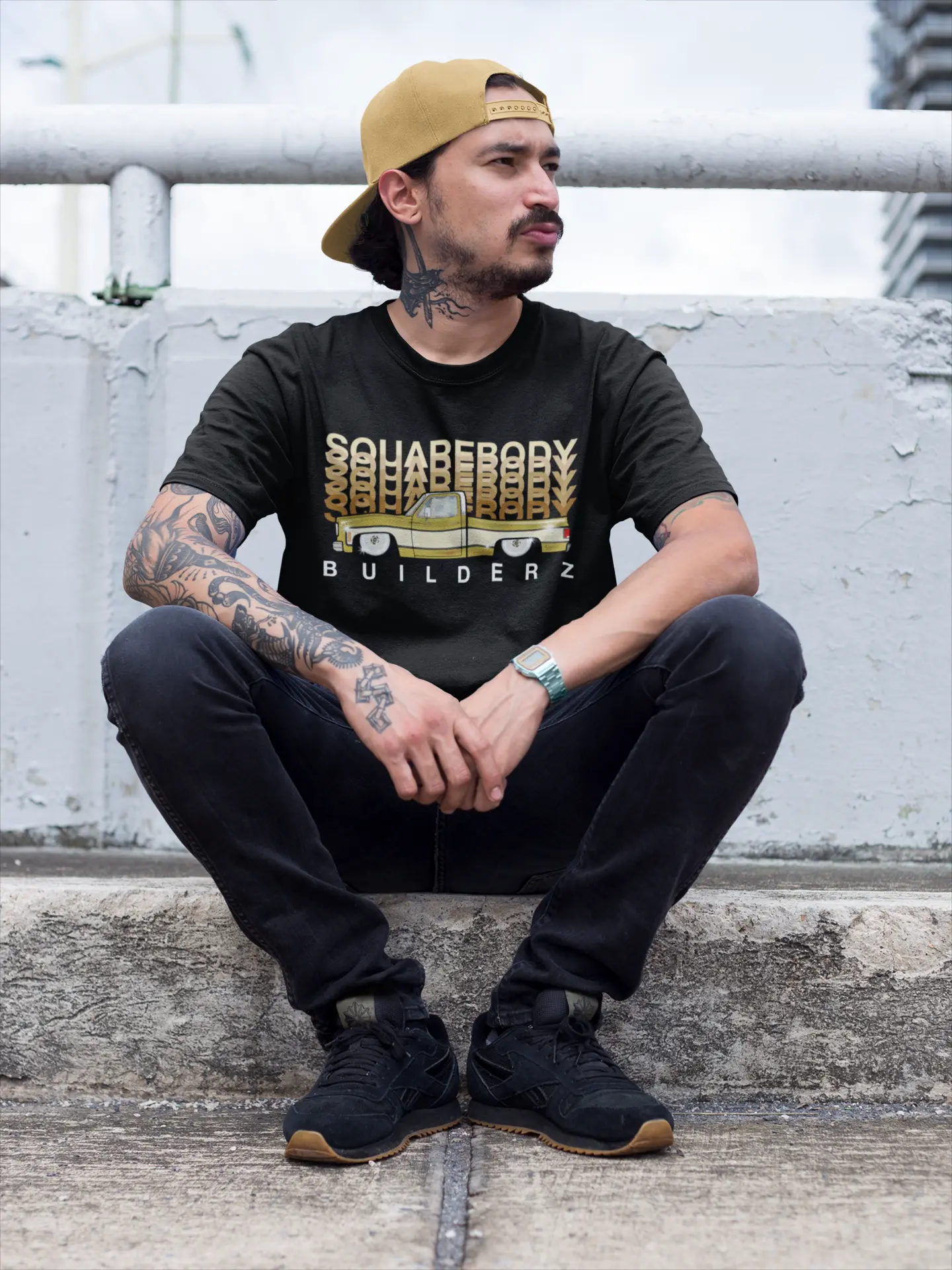 C10 Squarebody faded series GLD / WHT Printify