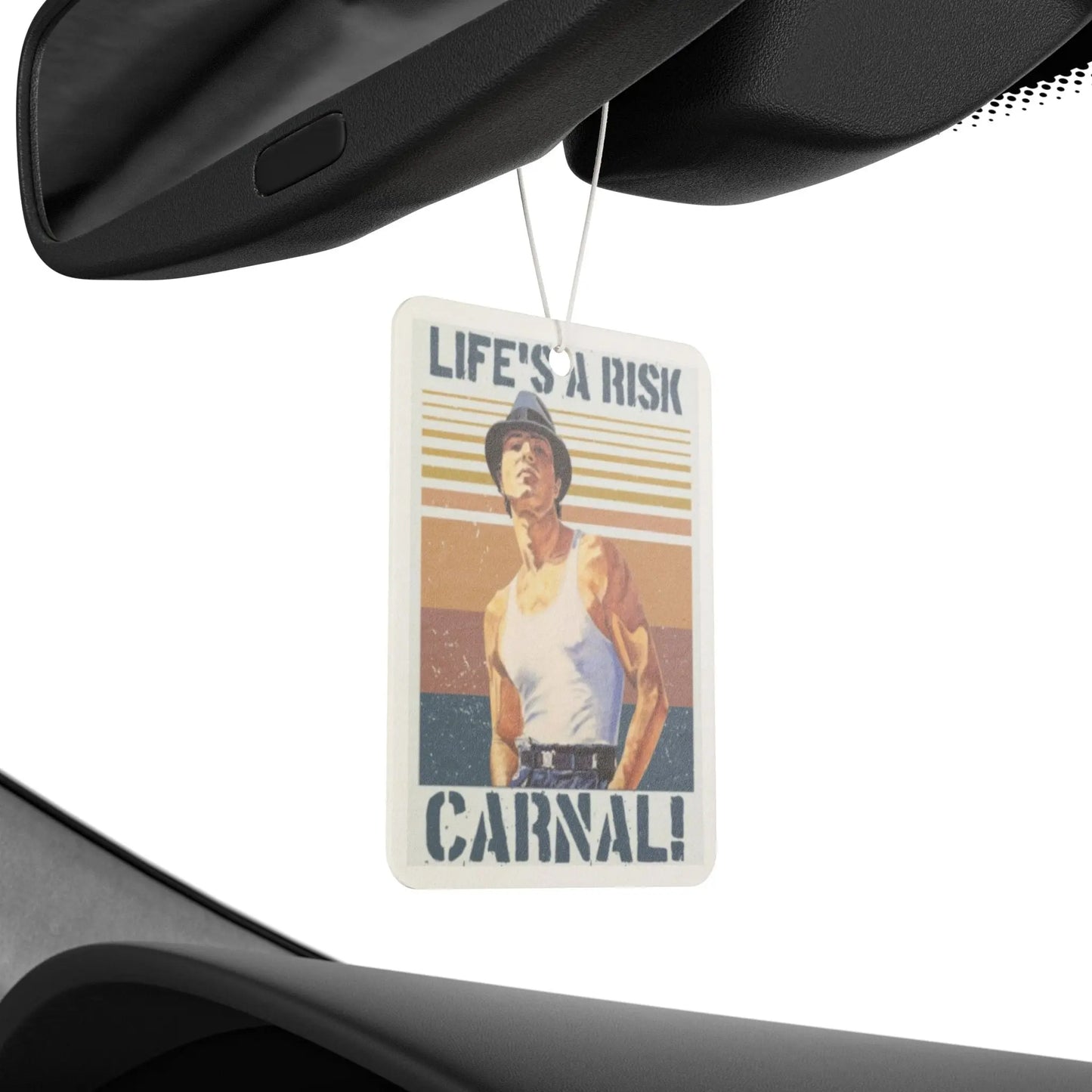 Car Air Freshener — "Life's a Risk - Carnal!" (Blood In, Blood Out Inspired) Printify