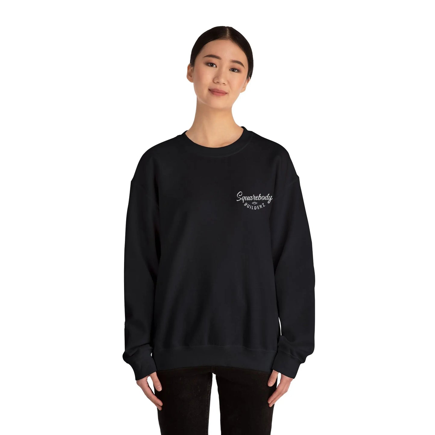Embroidered LOGO crewneck sweater Printify