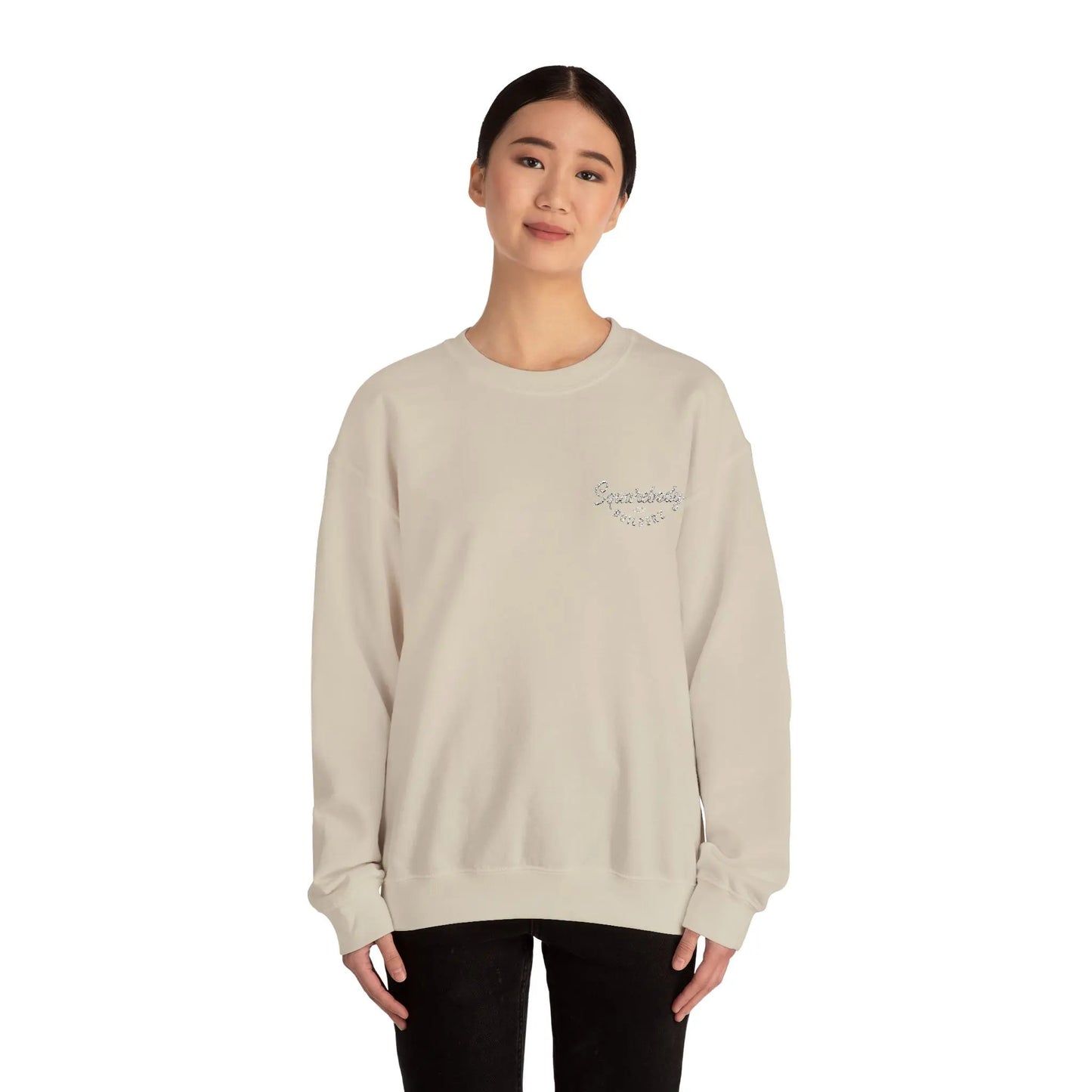 Embroidered LOGO crewneck sweater Printify