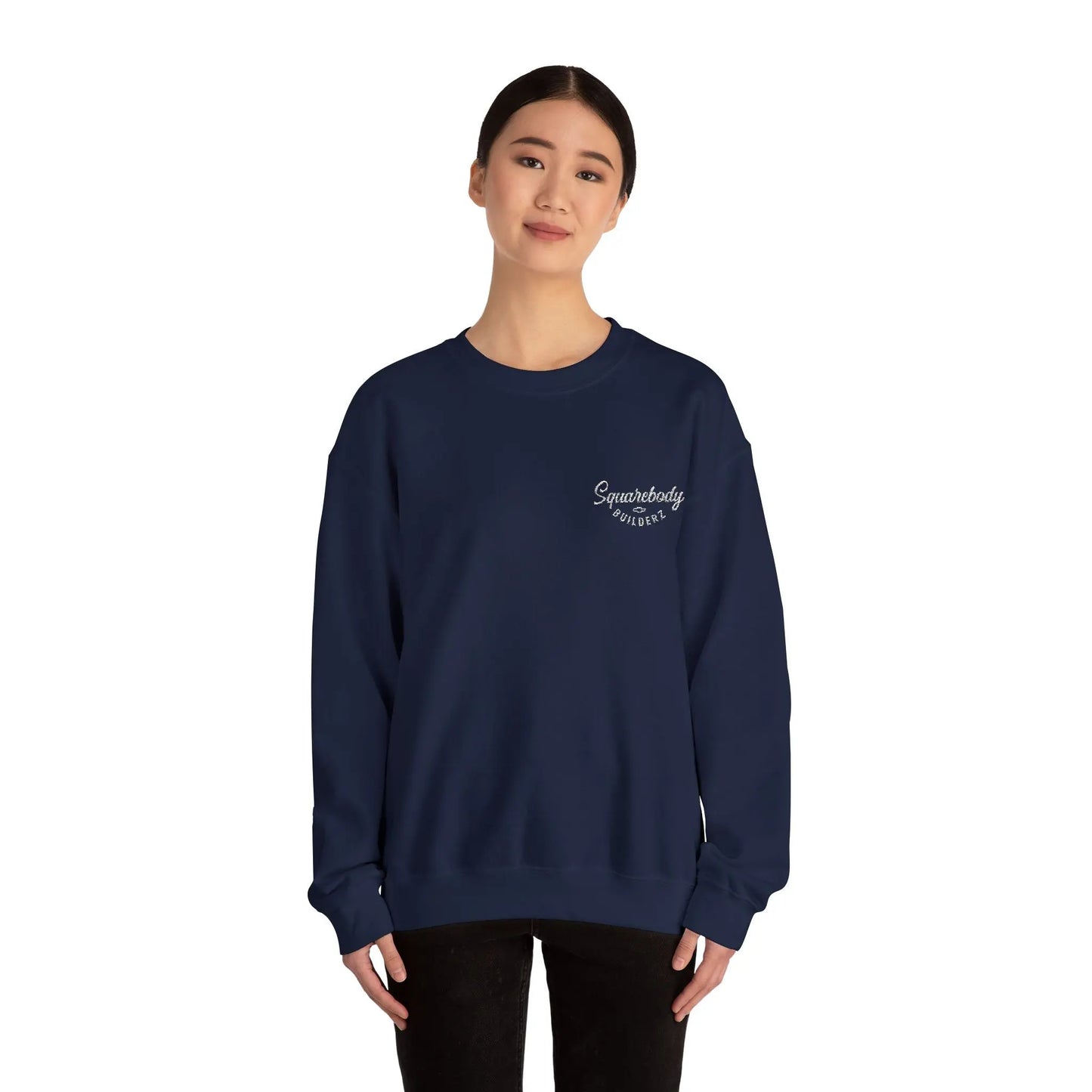 Embroidered LOGO crewneck sweater Printify