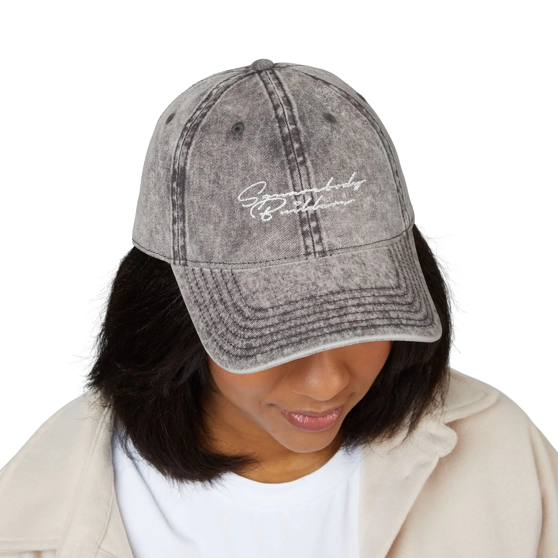 Embroidered Vintage Cap DAD HAT signature series Printify