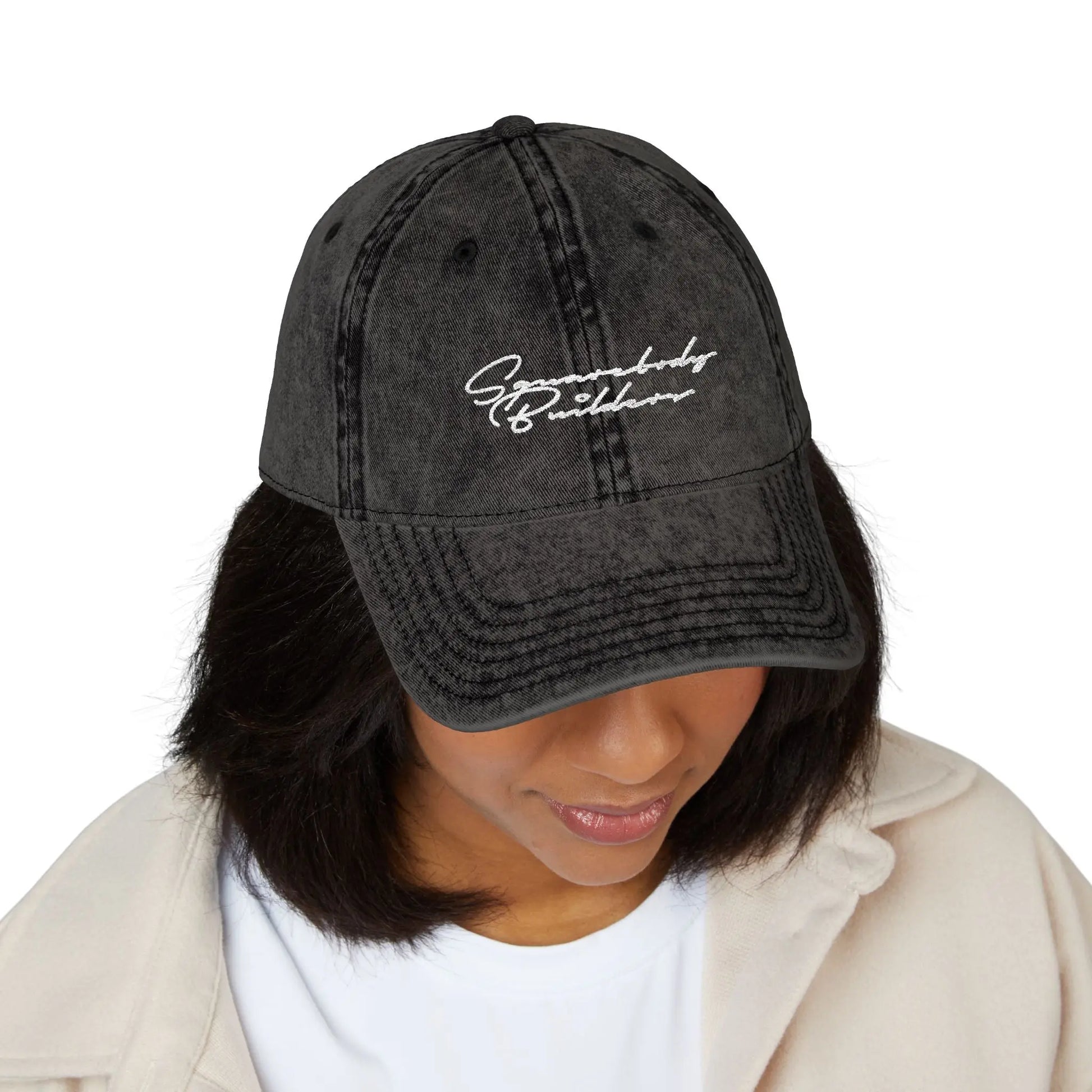 Embroidered Vintage Cap DAD HAT signature series Printify