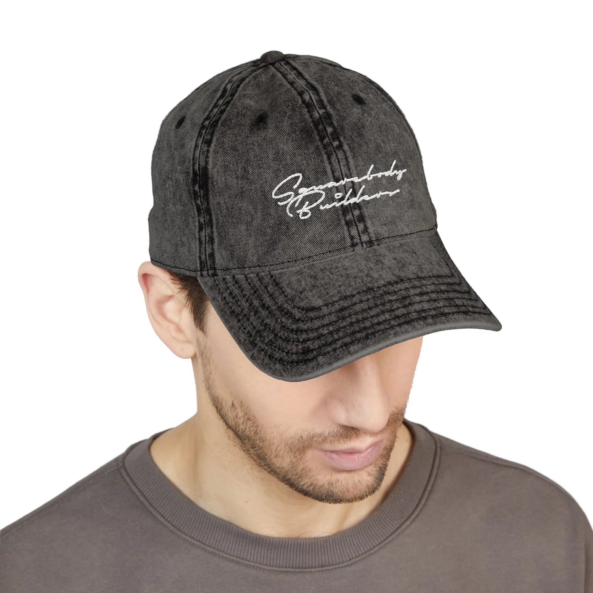 Embroidered Vintage Cap DAD HAT signature series Printify