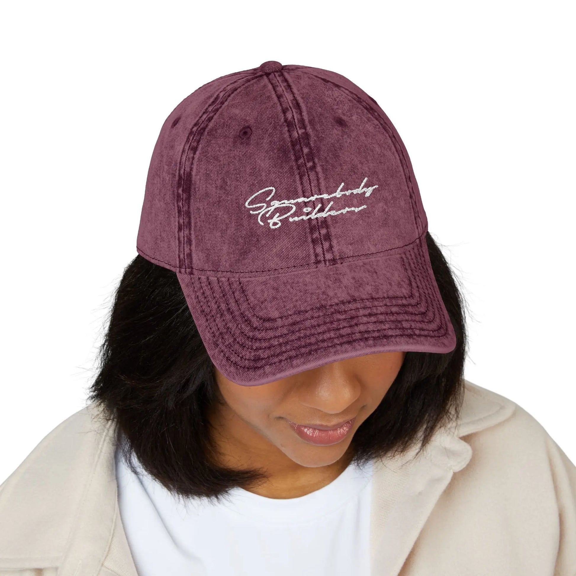 Embroidered Vintage Cap DAD HAT signature series Printify