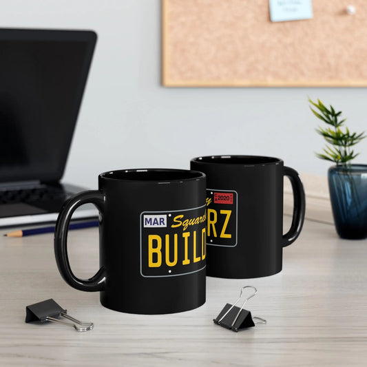 License Plate Squarebody Builderz coffee mug Printify