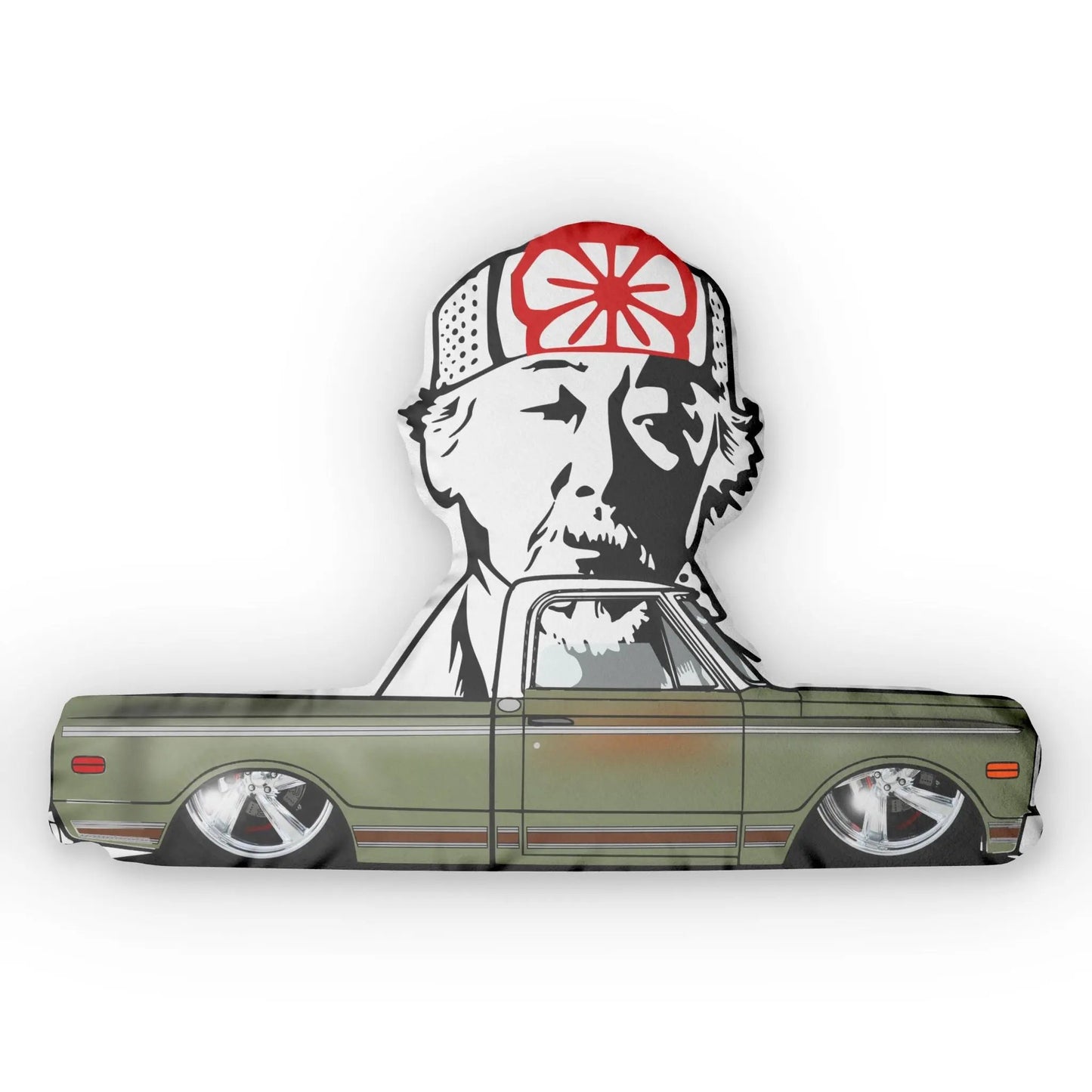 Mr. Miyagi 1969 Chevy C10 throw pillow Printify