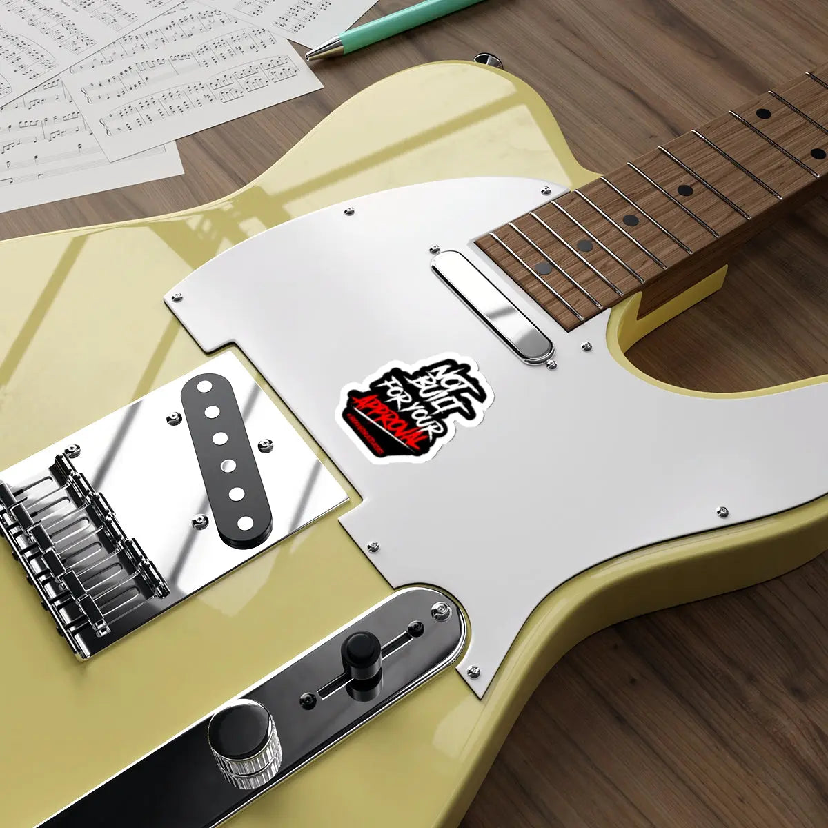 NOT BUILT for your APPROVAL Die-Cut Stickers for Self-Expression, Laptop Decor, Personalization, Gift for Friends, Trendy Vinyl Stickers Printify