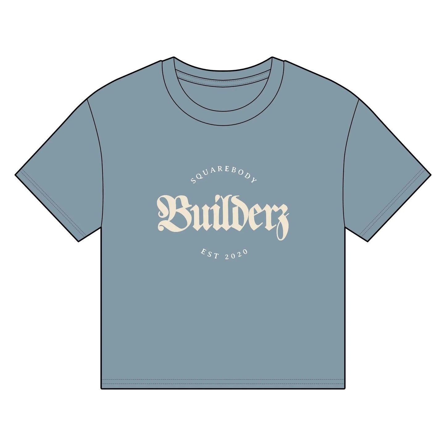 Organic Boxy T-shirt - Squarebody Builderz Logo Printify