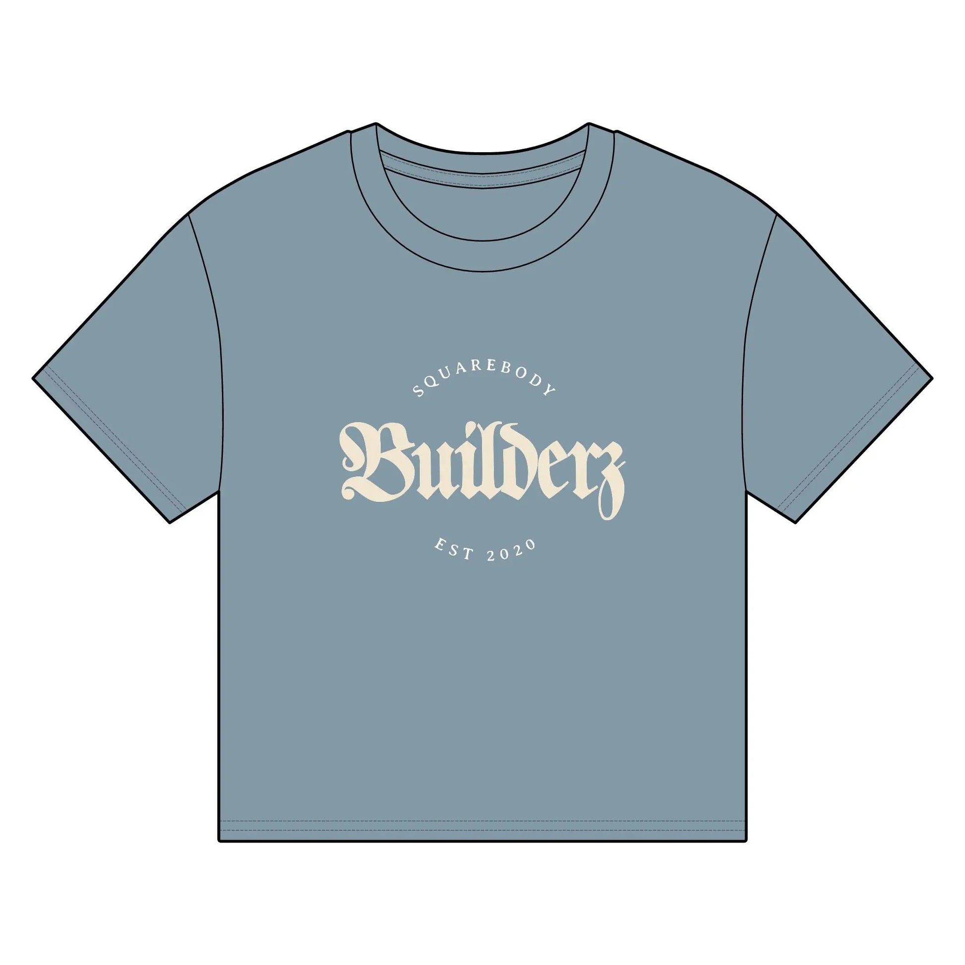 Organic Boxy T-shirt - Squarebody Builderz Logo Printify