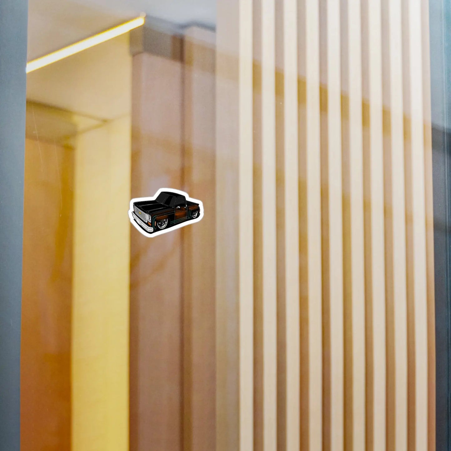 Patina Squarebody C10 Stepside - Lowrider Truck Vinyl Sticker — Kiss-Cut Decal Printify