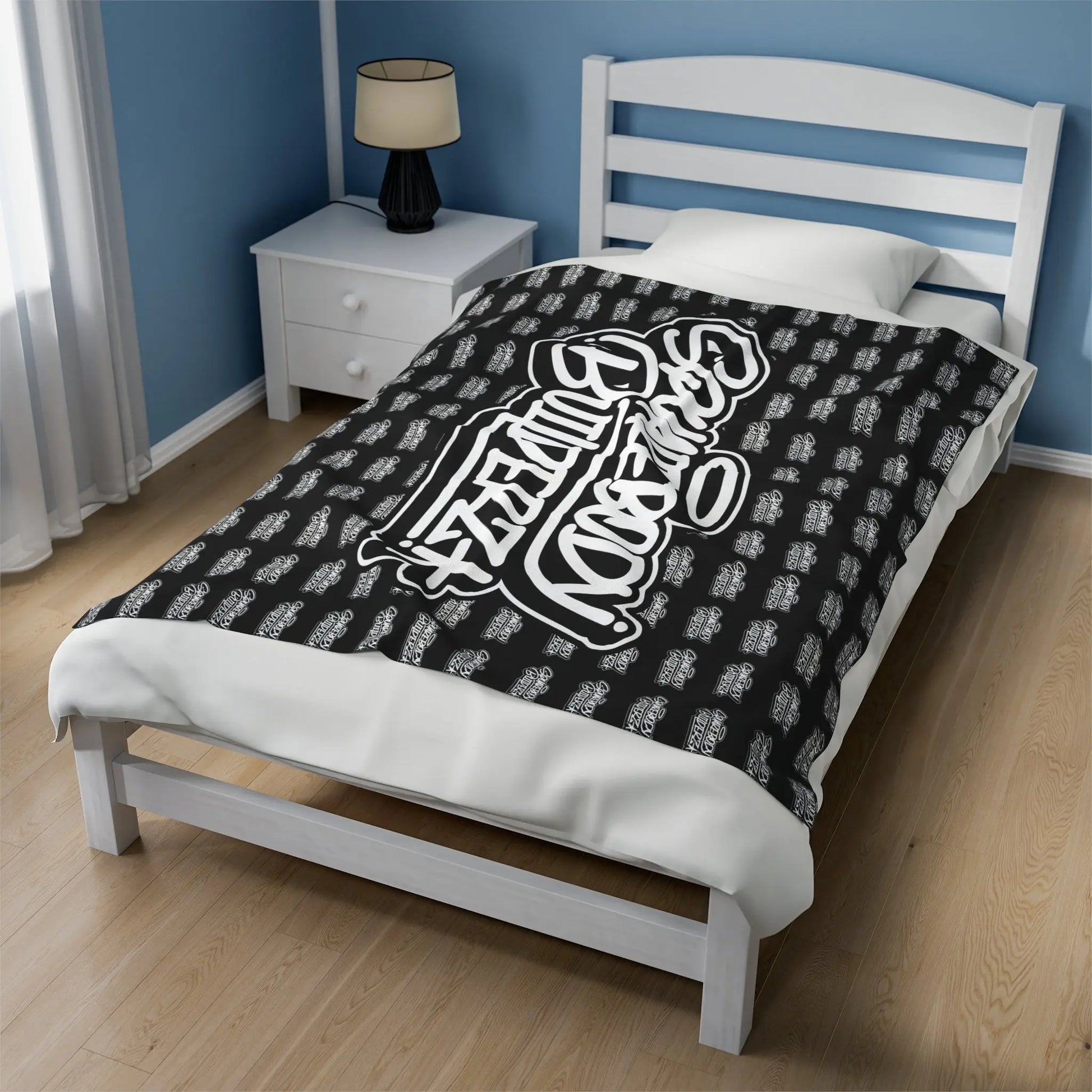 SQUAREBODY BUILDERZ Velveteen Plush Throw Blanket Printify