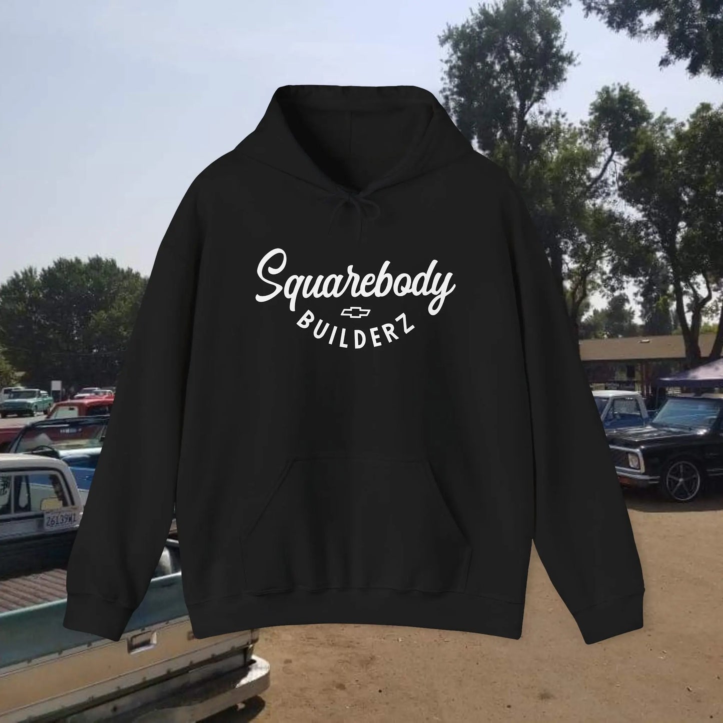 SQUAREBODY BUILDERZ logo Heavy Blend™ Hooded Sweatshirt Printify