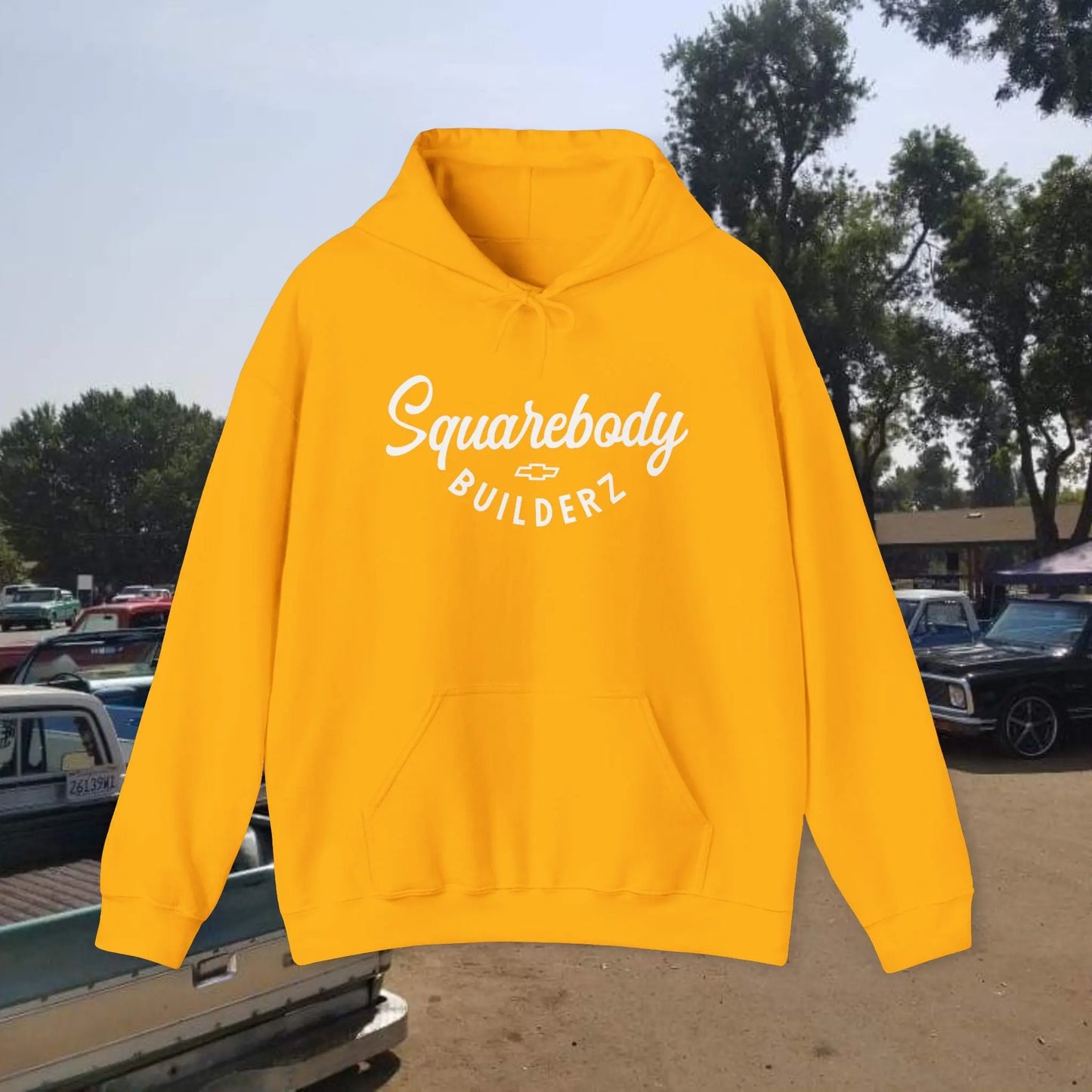 SQUAREBODY BUILDERZ logo Heavy Blend™ Hooded Sweatshirt Printify