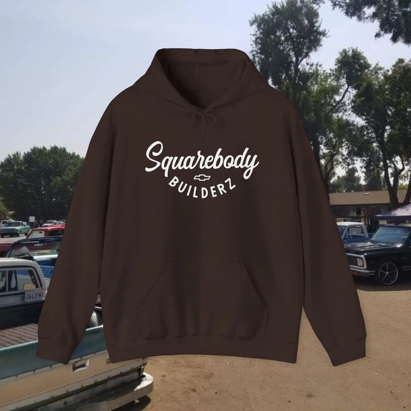 SQUAREBODY BUILDERZ logo Heavy Blend™ Hooded Sweatshirt Printify