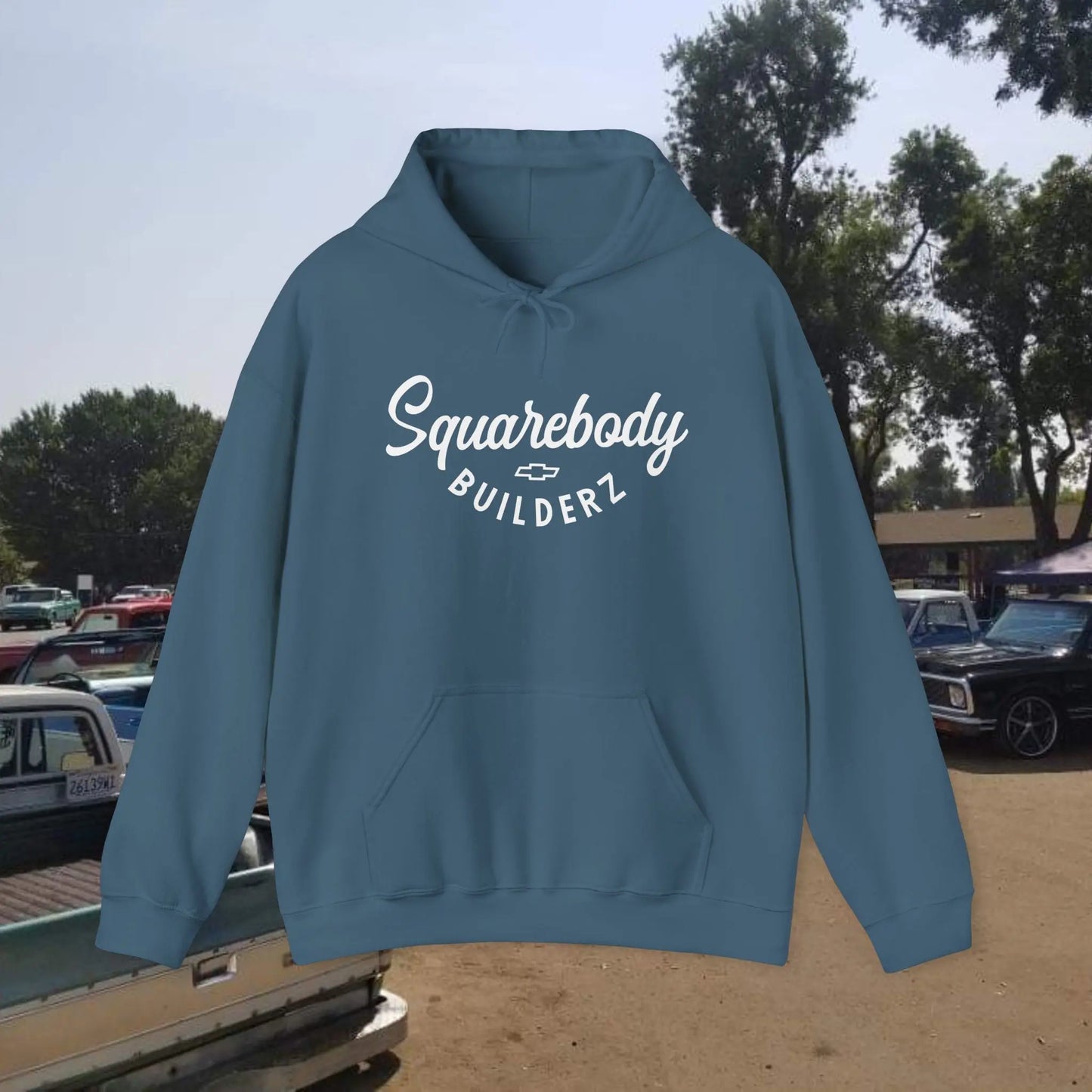 SQUAREBODY BUILDERZ logo Heavy Blend™ Hooded Sweatshirt Printify