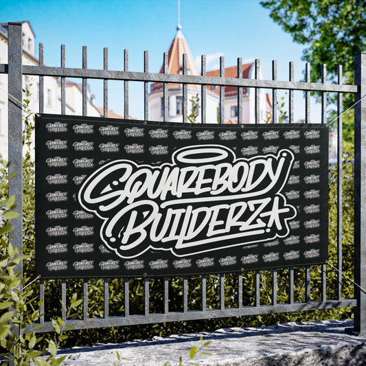 SQUAREBODY BUILDERZ logo Vinyl Banner Printify