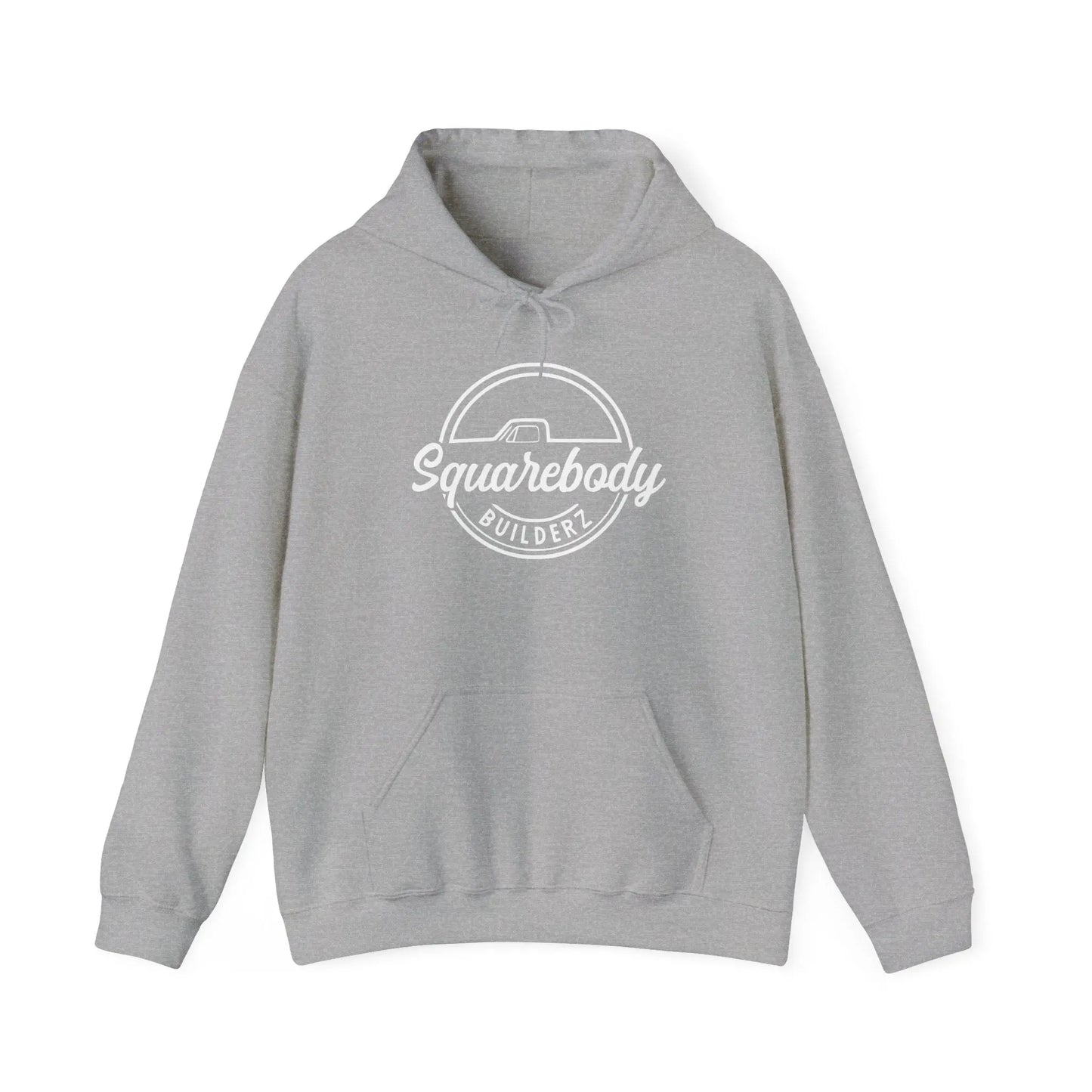 SQUAREBODY BUILDERZ round LOGO Unisex Heavy Blend™ Hooded Sweatshirt Printify