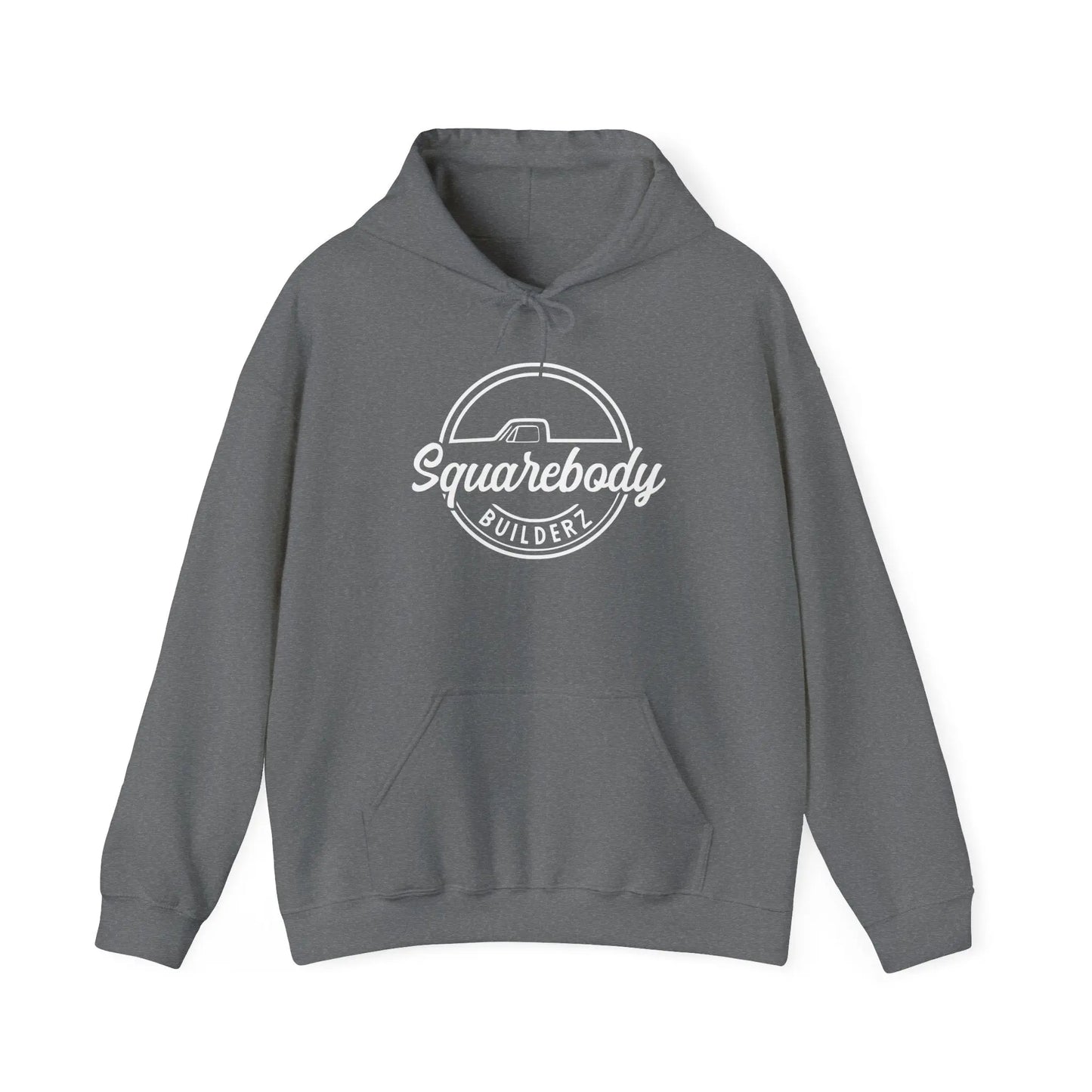 SQUAREBODY BUILDERZ round LOGO Unisex Heavy Blend™ Hooded Sweatshirt Printify