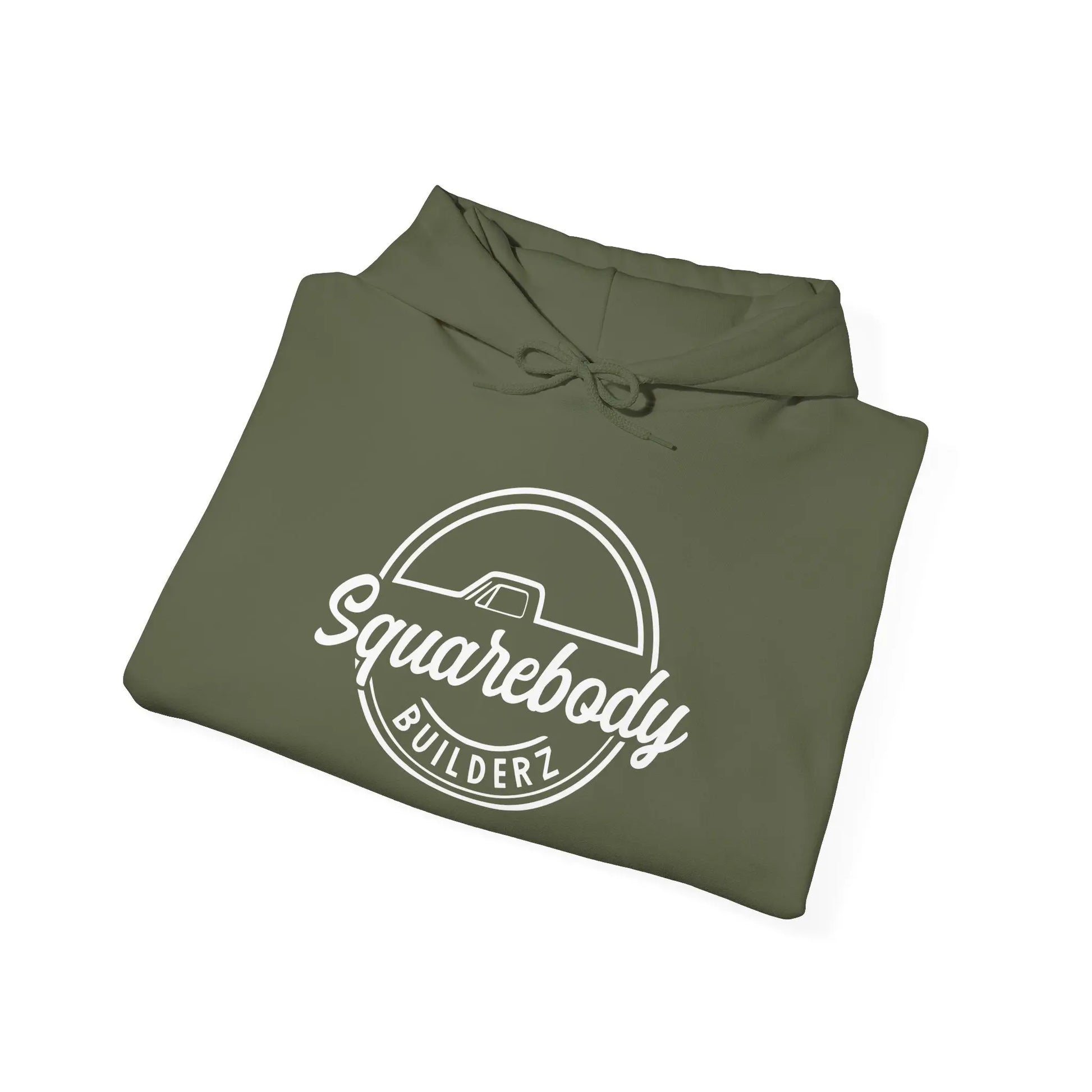 SQUAREBODY BUILDERZ round LOGO Unisex Heavy Blend™ Hooded Sweatshirt Printify