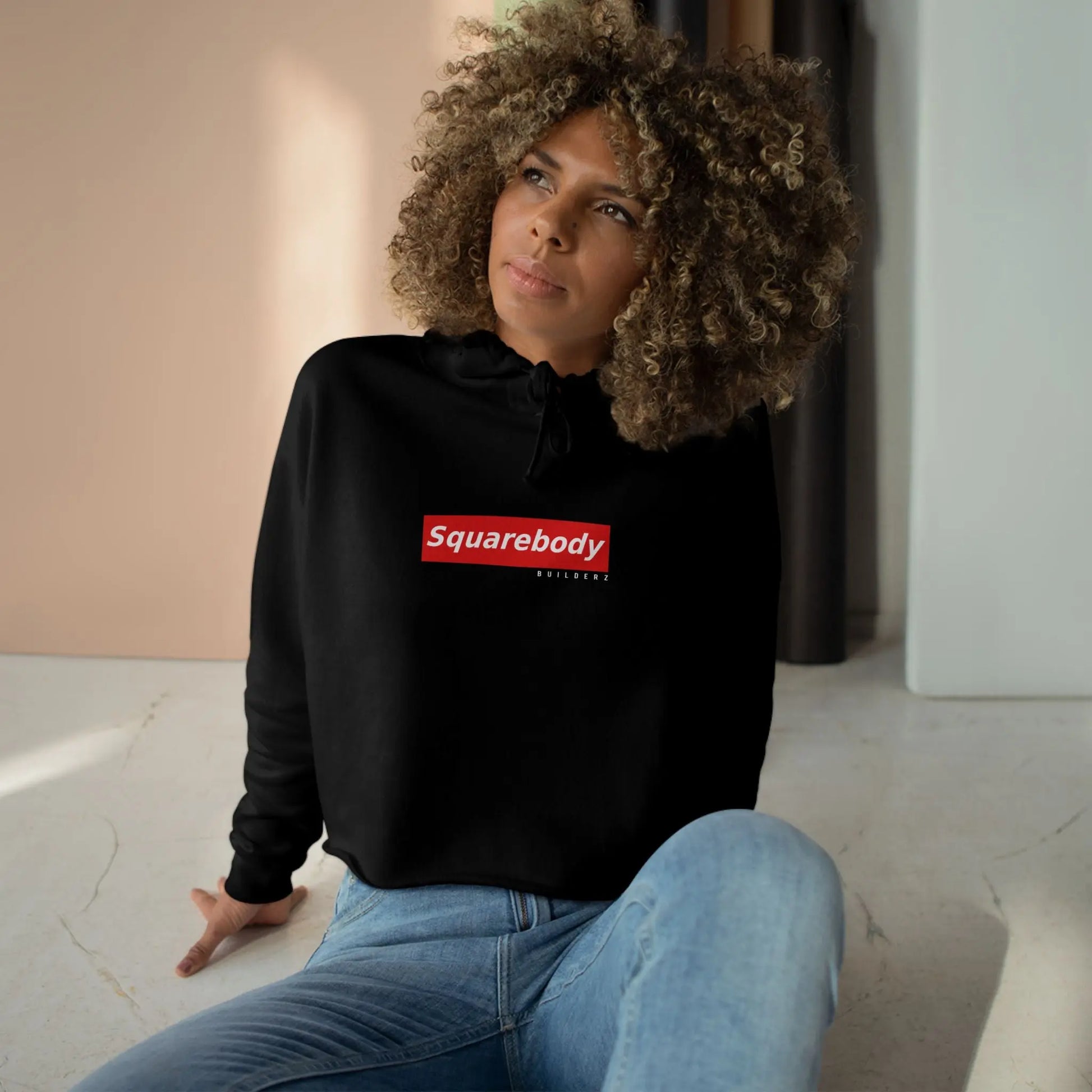 SQUAREBODY_BUILDERZ Crop Hoodie Printify