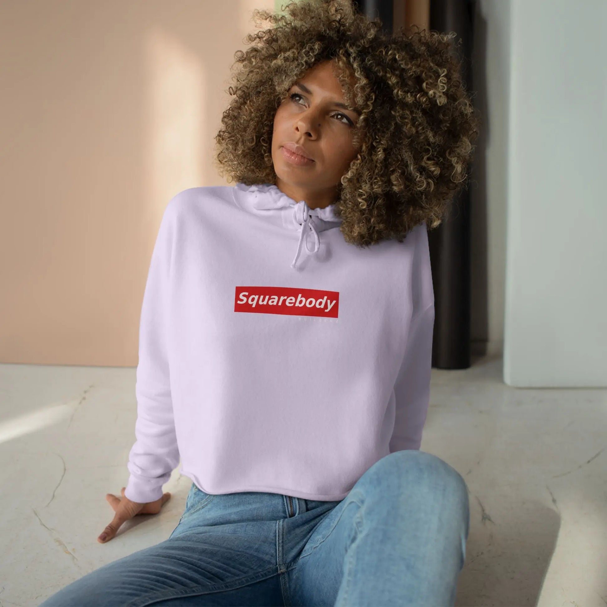 SQUAREBODY_BUILDERZ Crop Hoodie Printify