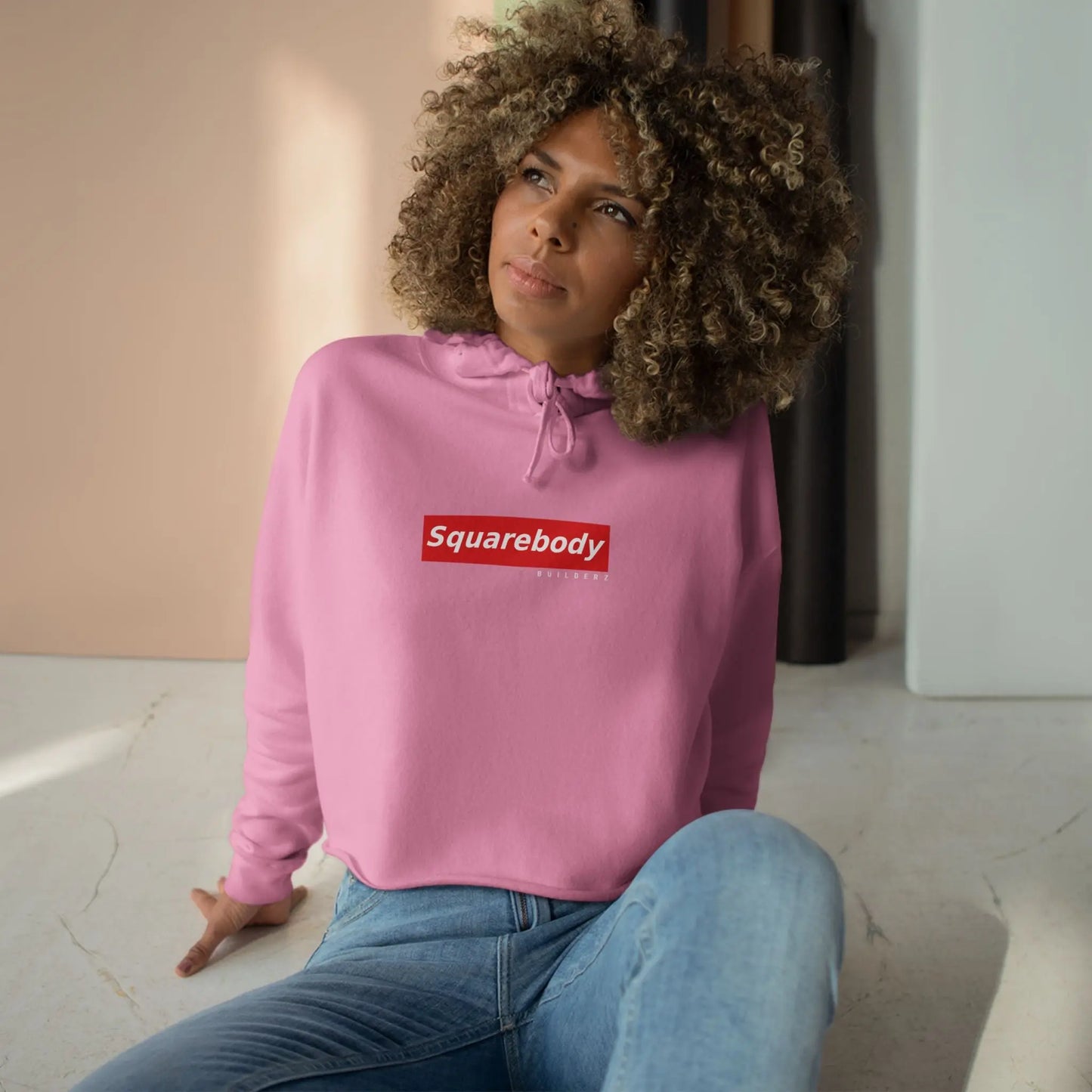 SQUAREBODY_BUILDERZ Crop Hoodie Printify