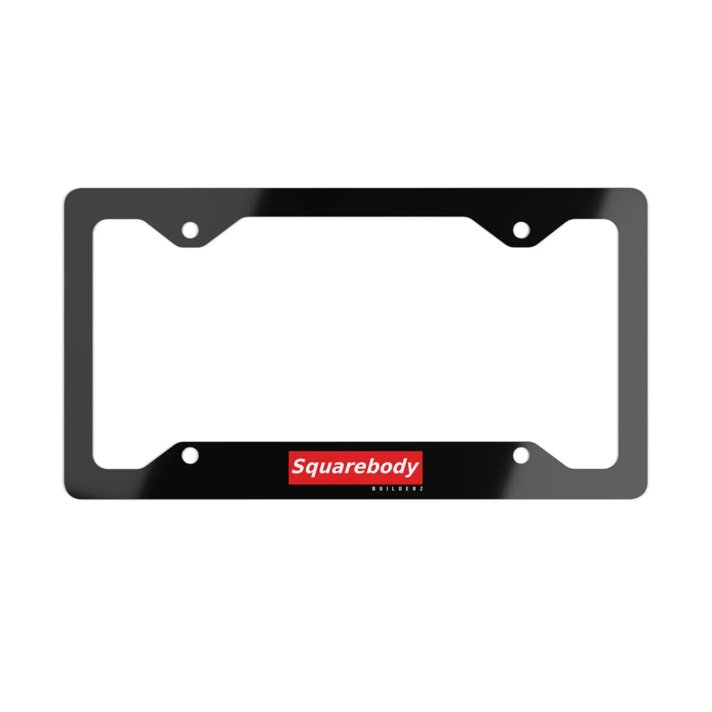 SQUAREBODY_BUILDERZ Metal License Plate Frame Printify