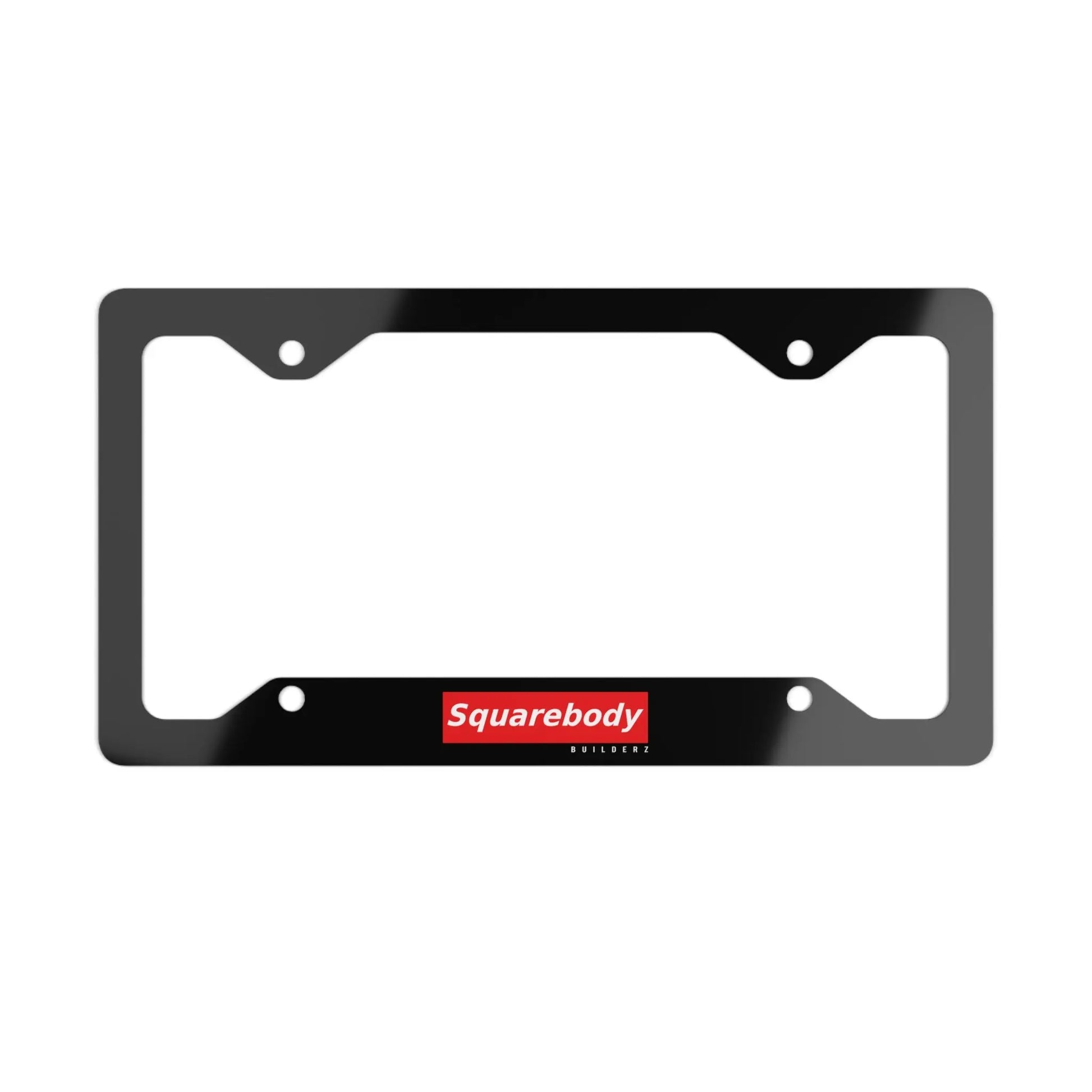 SQUAREBODY_BUILDERZ Metal License Plate Frame Printify