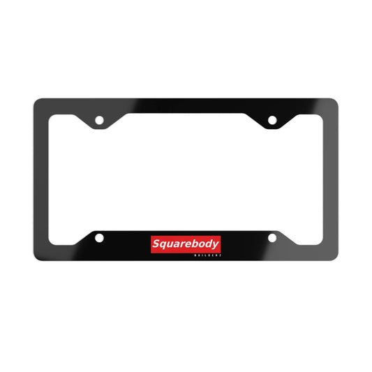 SQUAREBODY_BUILDERZ Metal License Plate Frame Printify
