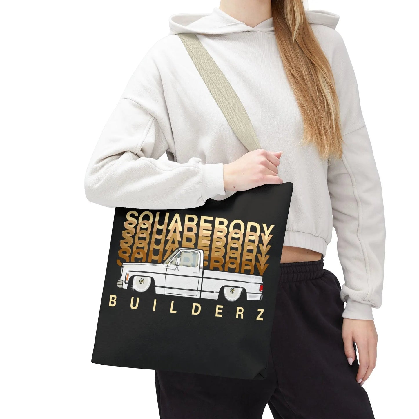 SQUAREBODY_BUILDERZ Tote Bag (AOP) Printify