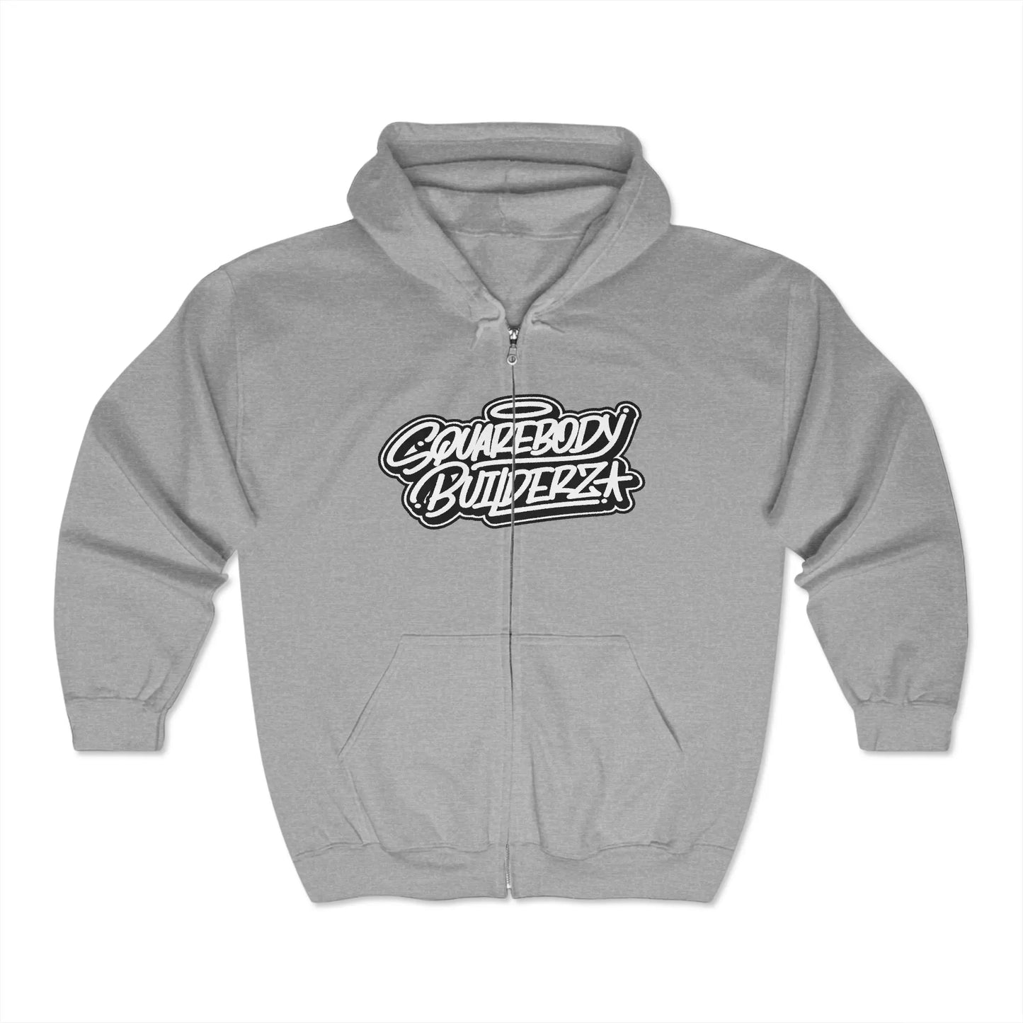 SQUAREBODY_BUILDERZ Unisex Heavy Blend™ Full Zip Hooded Sweatshirt Printify